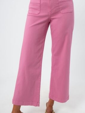 Jones New York Pink Wide-Leg Jeans